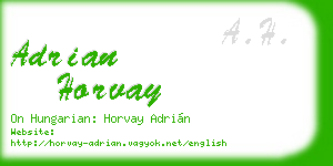 adrian horvay business card